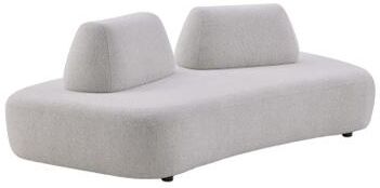 Pasargad Home Zerani Upholstered Curved Sofa with Movable Backrests