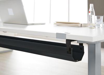 Schäfer Shop Select Kabelkanal, abklappbar, teleskopierbar im Bereich von 1024-1624 mm, Metall, schwarz