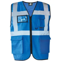 Korntex Unisex Multifunktionsweste Warnschutz-Weste KXMF blue L