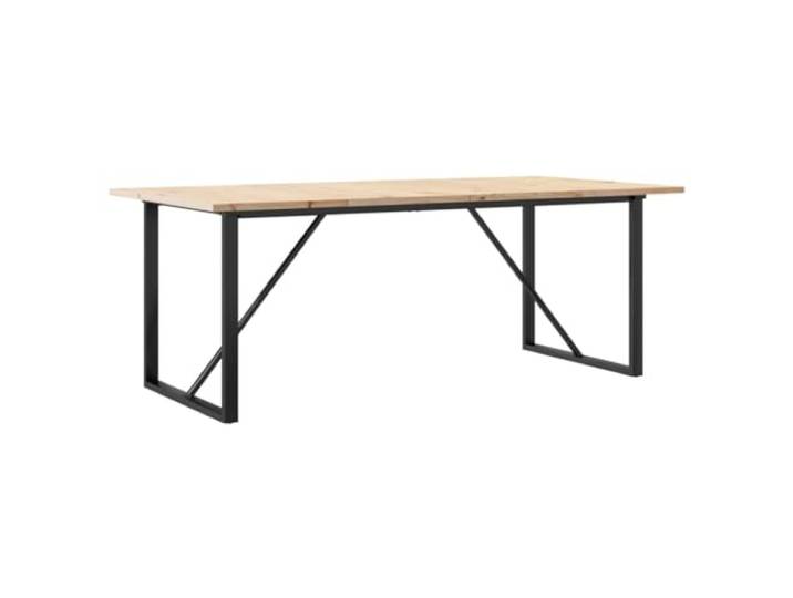 Makastle Esstisch O-Gestell 200x100x75,5cm Massivholz Kiefer & Stahl