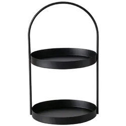 BOLTZE Gruppe GmbH Etagere Joko 2 Ebenen Eisen H 44 cm Ø 26cm schwarz