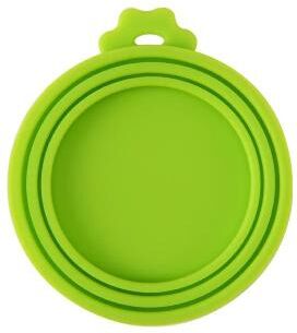 Uplifted Goods Reusable Pet Food Can Cover And Spoon Set green 1cover