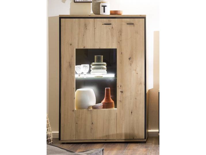 Kombi-Highboard Buenos Aires , Balkeneiche , ohne Beleuchtung