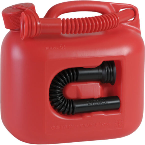 Bidon de carburant de réserve contenu 5 l L. 265 x l. 147 x H. 247 mm rot, 2 tub ; Hünersdorff (800500)
