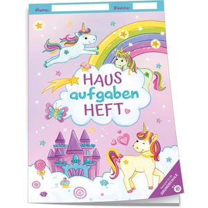 Trötsch Hausaufgabenheft Grundschule Einhornwelt, A5, ganzes Schuljahr, für Klassen 1 - 4