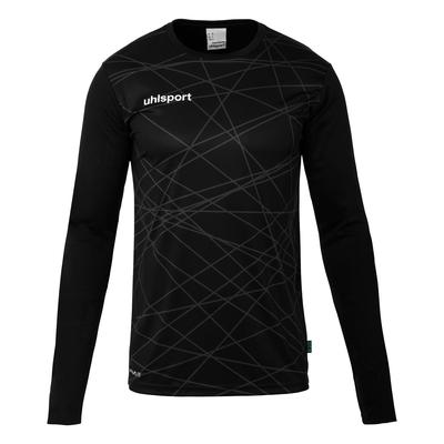 Torwarttrikot UHLSPORT "Longsleeve Torwart Trikot Prediction Kids", Mädchen, Gr. 128, gelb (fluo gelb, schwarz), Obermaterial: 100% Polyester Pol. recyc.., Trikots