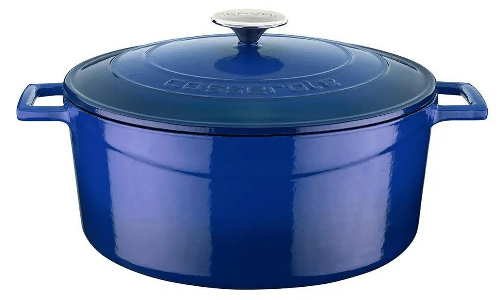 Lava braadpan van gietijzer, 28 cm, 6,71 liter, blauw