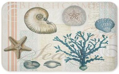 "Stupell Beachcomber Vintage Sea Collage Printed Anti-Fatigue Floor Mat, design by Lula Bijoux & co., 30""x18"""