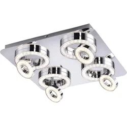 Leuchten Direkt, Deckenleuchte, Deckenleuchtechrom4xLED/4xLED/3InnenleuchteIP20 (2280 lm)
