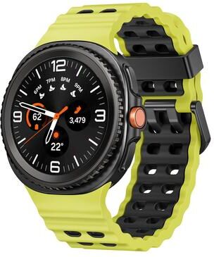 Everyday Crate Samsung Galaxy Watch8 Classic Silicone Watch Band Ocean Style Quick Release Strap lime Gray