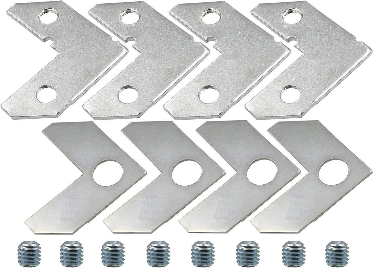 80 stuks L-vorm hoekbeugels in zilver voor het repareren van lijsten