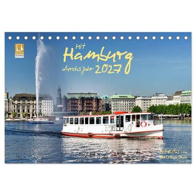 Mit Hamburg durchs Jahr 2027 (Tischkalender 2027 DIN A5 quer), CALVENDO Monatskalender
