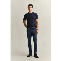 Gant für Herren. 1000030 Jeans Active Recover in Extra Slim Fit, mittelblau, verwaschen (42/34), Lässig, Baumwolle, Denim