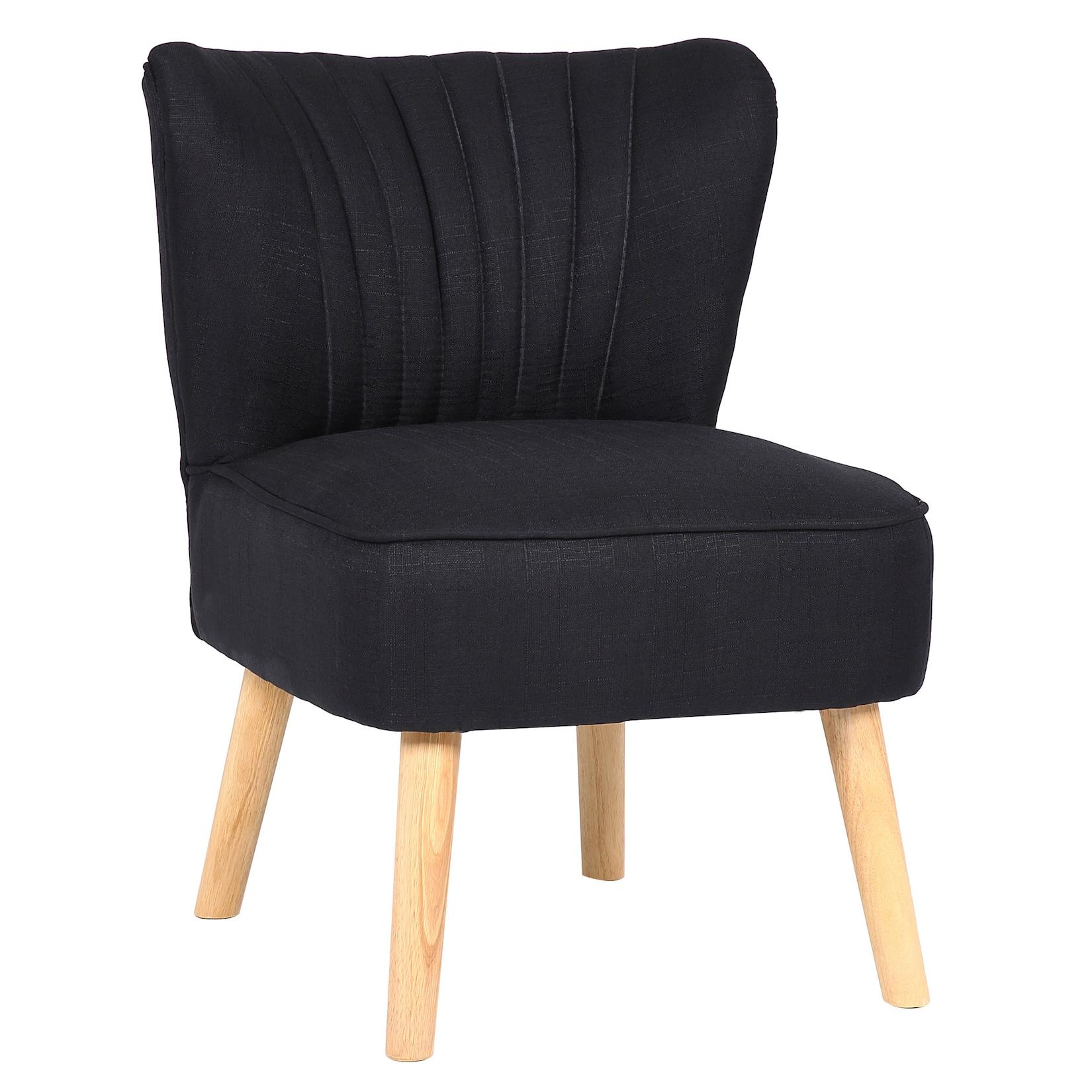 CLP Lounger Sevran Stoff I Sessel Mit Holzgestell I Polsterstuhl Mit Rückenlehne I Max. Belastbarkeit 120 kg
