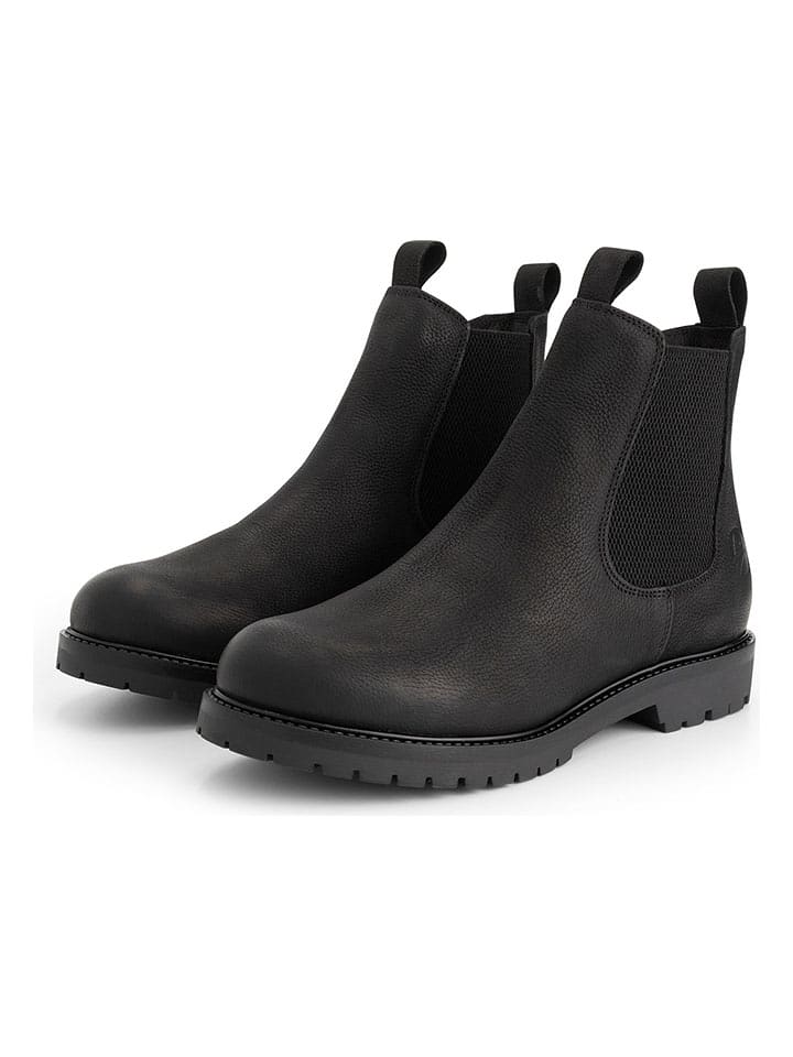 TRAVELIN' Leder-Chelsea-Boots in Schwarz - 40
