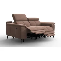 SOFA RELAX FIERO 2-Sitzer, Brauner Veloursstoff
