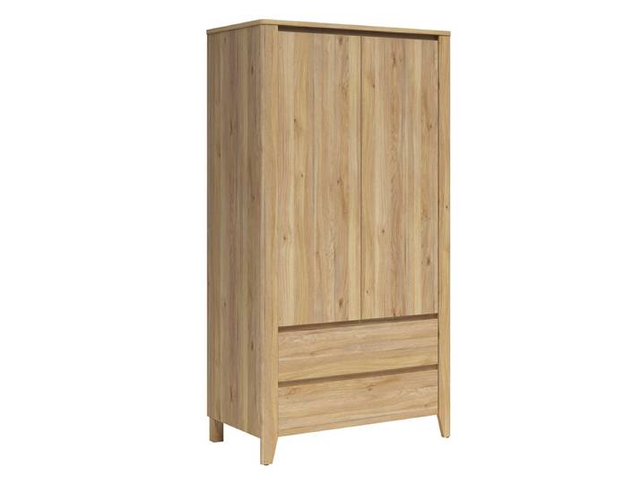 Armoire 2 Portes 2 Tiroirs Samara Bois