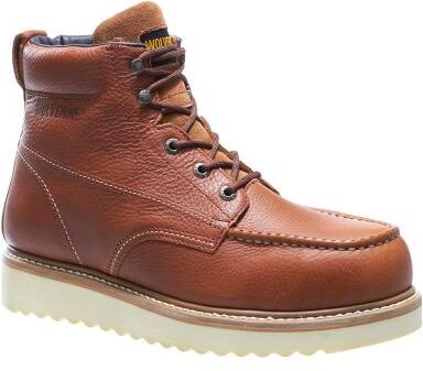 "Wolverine Work Wedge Steel Toe 6"" - Mens 9 Tan Boot Medium"