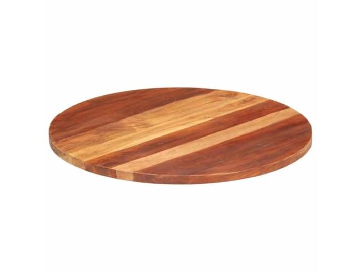 PTUGUOF Tischplatte Massivholz Akazie Rund 70 cm 25-27 mm Dicke, Tropisches Hartholz, Langlebig, Für Esszimmer, Restaurant, Café