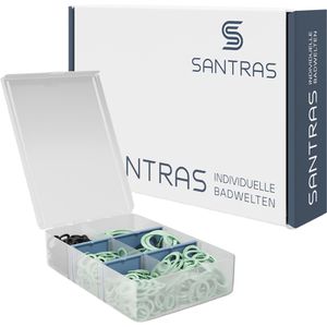 SANTRAS Dichtungsring Flachdichtungen Set, 3/8 - 1 1/2 Zoll, aus Gummi & Kunststoff, 6 Größen, 100-teilig