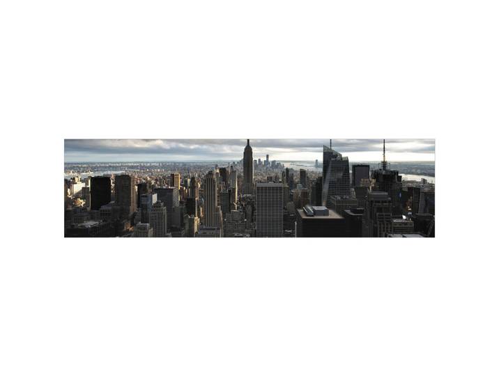 Fani Küchenrückwand Smart - Glas, Dunkelgrau, Metall, Kunststoff, Skyline, 240x63.7x0.6 cm, mit Dekor, Spritzschutz, individuell zuschneidbar, Echtglas-Optik, eventuelle Anpassungen vor Ort nötig, Küchen, Küchenausstattung, Küchenrückwände