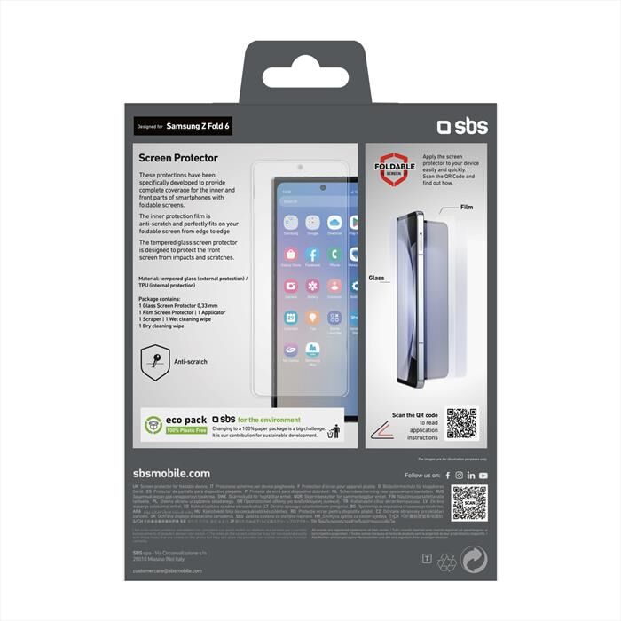 SBS Screen Protector Tescrsazfold6 Samsung Z Fold 6-trasparente