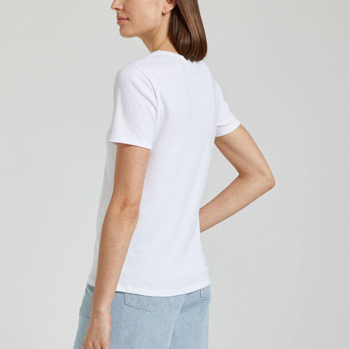 PETIT BATEAU T-shirt L'Iconique, col V, manches courtes