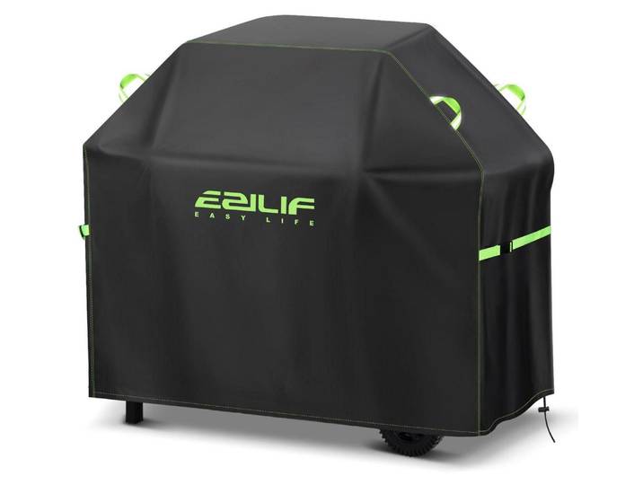 Grillabdeckung Wetterfest 132x66x110cm 420D Oxford Wasserdicht Reißfest UV-Schutz