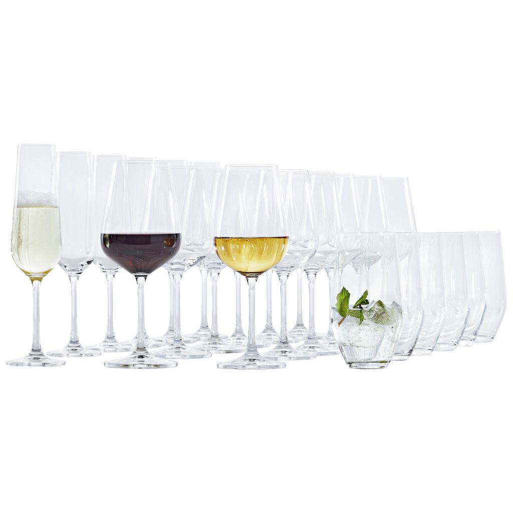 Novel Gläserset , Transparent , Glas , 24-teilig , Lfgb, Made in Europe , Glas, Gläser-Sets
