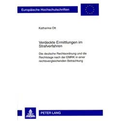 Verdeckte Ermittlungen im Strafverfahren, Fachbücher von Katharina Ott