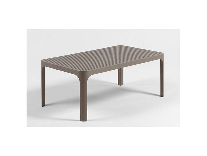TABLE BASSE MODERNE DE SALON DE JARDIN NET TAUPE PROMOTION