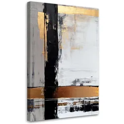 WANDBILD abstraktion mit goldakzenten