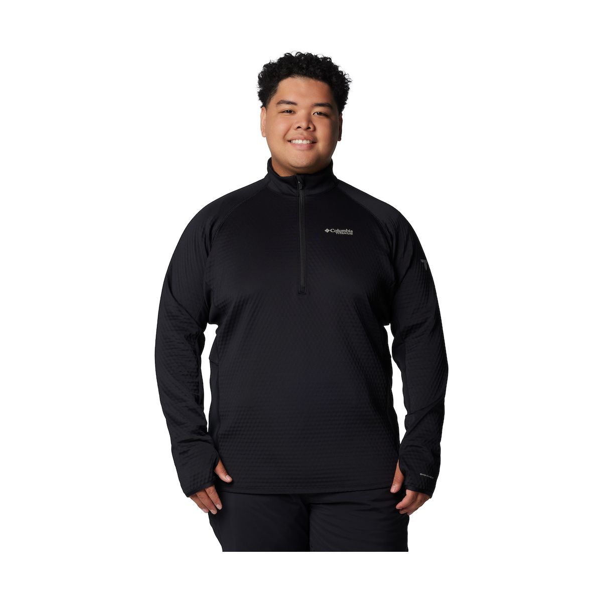 Columbia Men's Crystal Leaf Omni-heat Helix Technical Half Zip Fleece black (010) M 209498-2094983-010-M