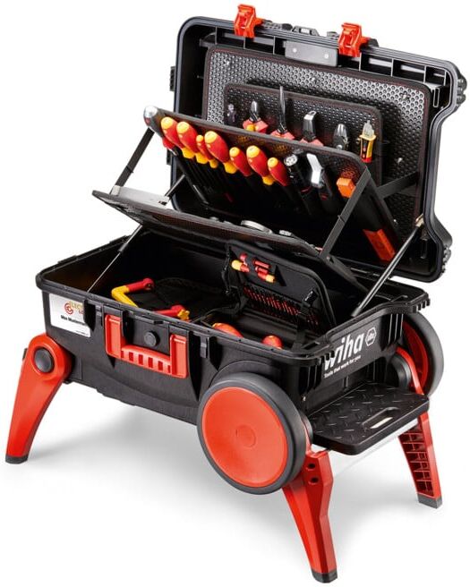 WIHA Jeu de valises à outils“XXL III electric” 100 pièces, Nombre d'outils : 100 (44128)