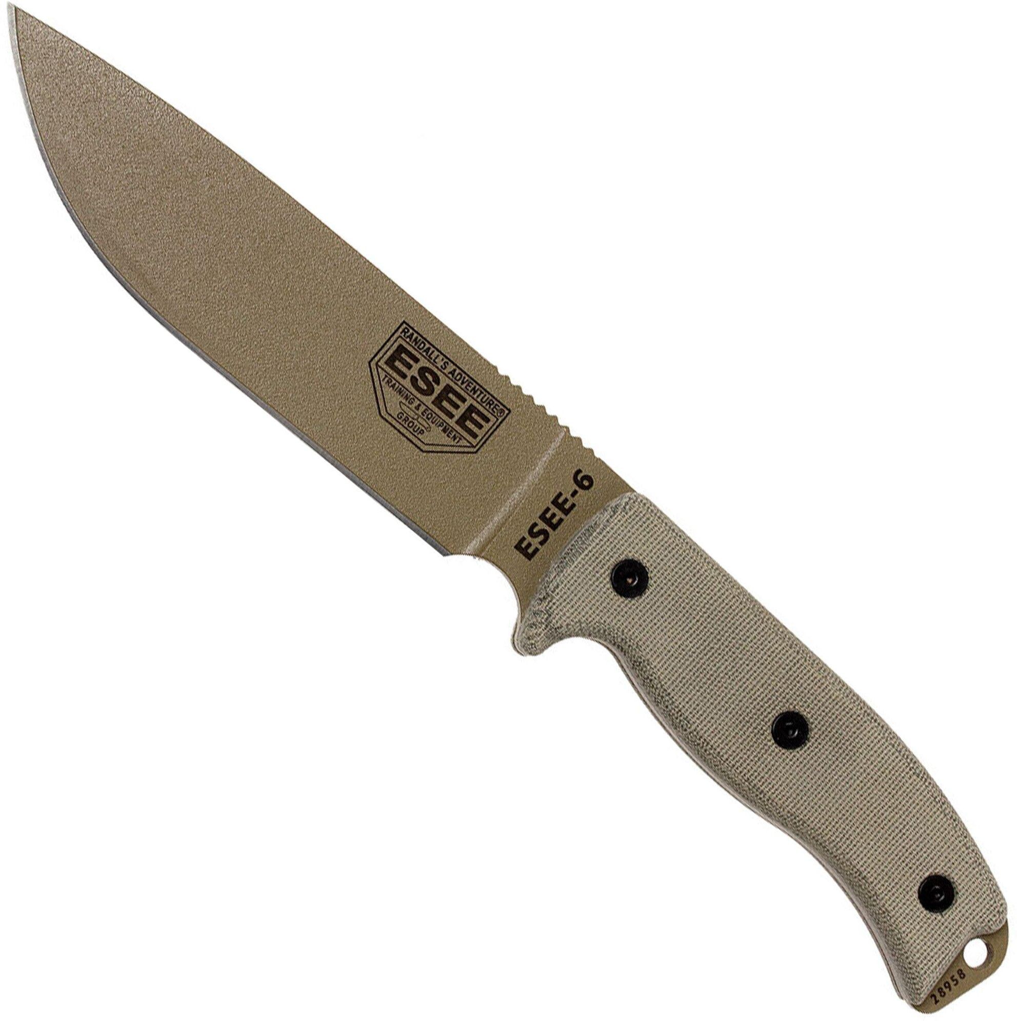 ESEE Knives Model 6 Dark Earth, ESEE-6P-DE, Zytelscheide