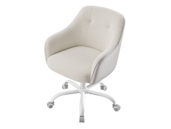 JOYFURNOS Fauteuil ergonomique pivotant réglable - Beige