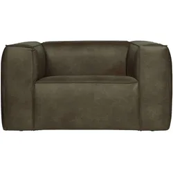 Sessel Bean aus Lederoptik, modern und gepolstert, grün Army, komfortabel für Dein Wohnzimmer