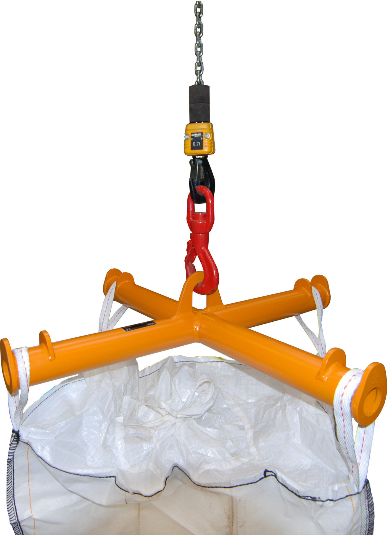 Bauer Südlohn TBB Traverse für Big-Bags, lackiert, Gelborange aus Stahl für Big-Bags bis 1000 kg, 4453-20-0000-1 (4453-20-0000-2000)