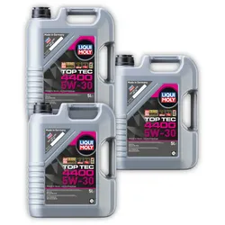 3x Motoröl LIQUI MOLY 3751 TOP TEC 4400 5W-30 Motorenöl Leichtlauf Motor Öl 5 Liter