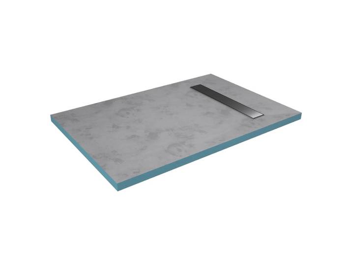 Receveur plat à carreler à écoulement linéaire plastique gris clair