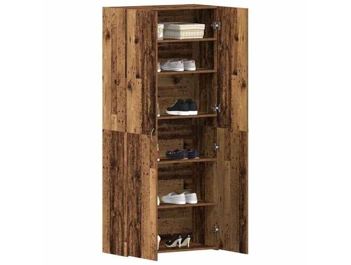 Soldes d'automne Cabinet Entrée Marron - Cabinet à chaussures - première qualité - avec étagère - Marron - 80x35.5x180cm 861 42926