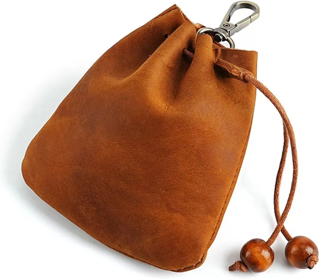INF Porte-clés Multifonctionnel en Cuir Véritable - Porte-Monnaie Artisanal & Petit Sac Suspendu