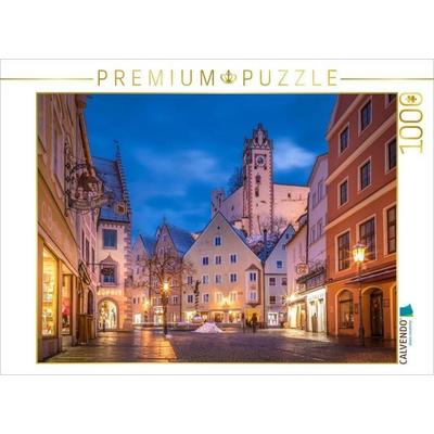 CALVENDO Puzzle Altstadt von Füssen mit Blick zum Hohen Schloss | 1000 Teile Lege-Größe 64 × 48 cm Foto-Puzzle für glückliche Stunden