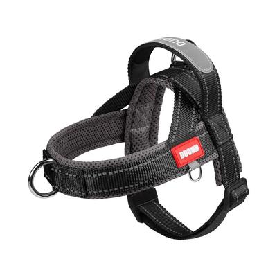Inspired Living Reflective Wide Webbing Dog Harness With Handle black Gray l