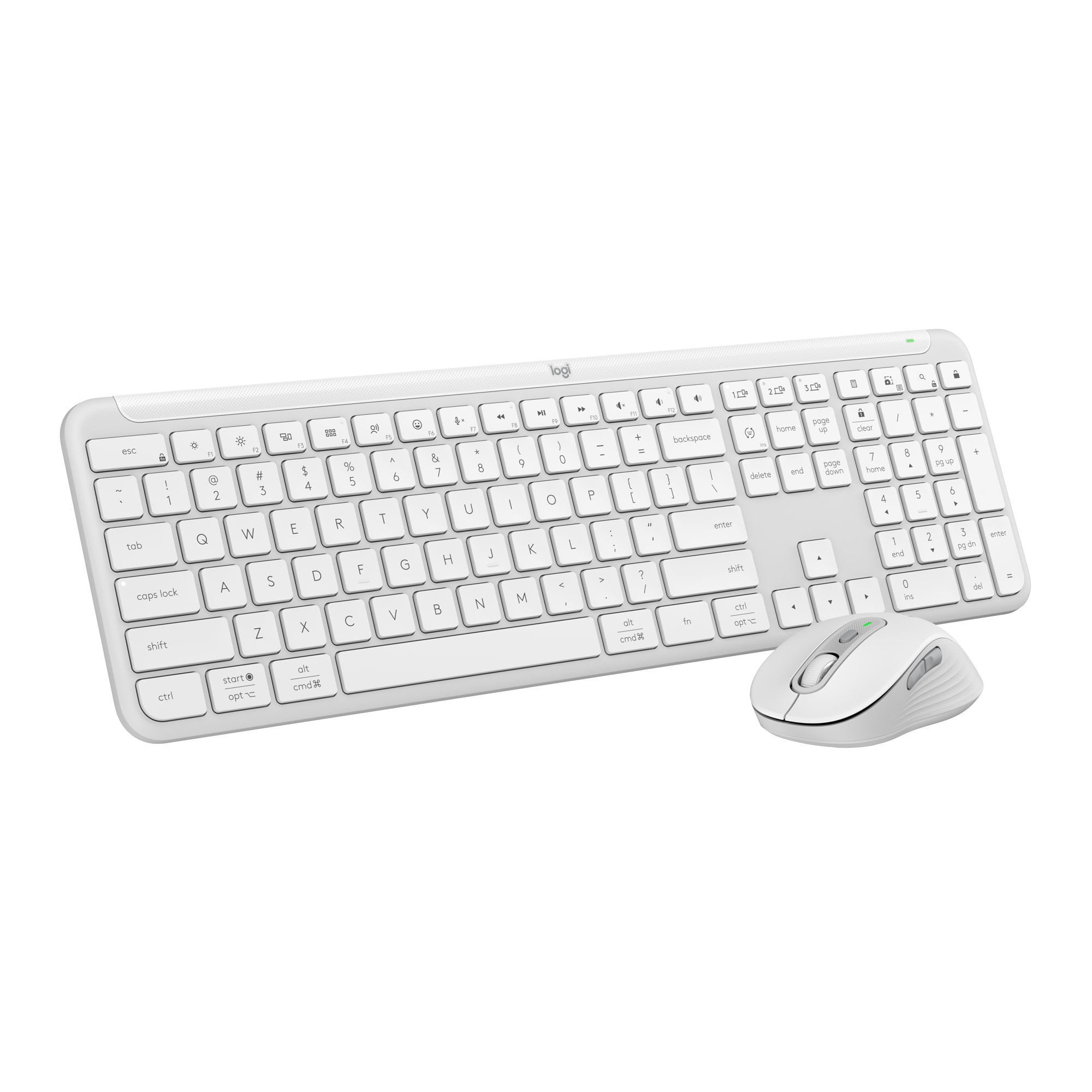Logitech MK950 Signature Slim Combo Pale Grey - US - Tastaturkombination 920-012491