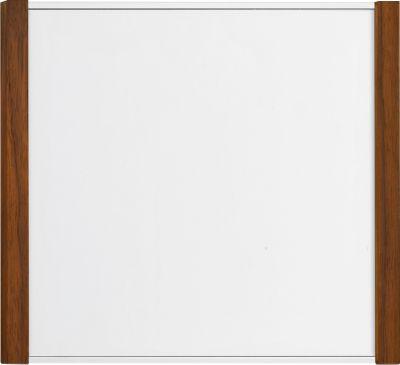 moedel Türschild LMH, Aluminium- und Holzrahmen, Holzart wählbar, Polyester-Abdeckung, Klebemontage, B 159,5 x H 150,5 mm, silber/Nussbaum