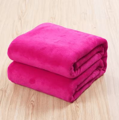 Inspire Curations Solid Color Flannel Bed And Sofa Blanket rose 150x200cm