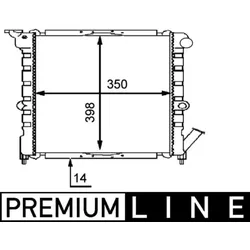 Kühler Motorkühlung MAHLE CR 445 000P für Renault Super 5 9