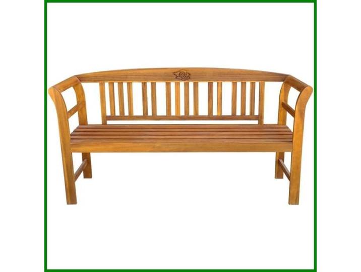 Banc de jardin - ASHATA - BK44131 - Bois d'acacia massif - 157 cm - 3 personnes