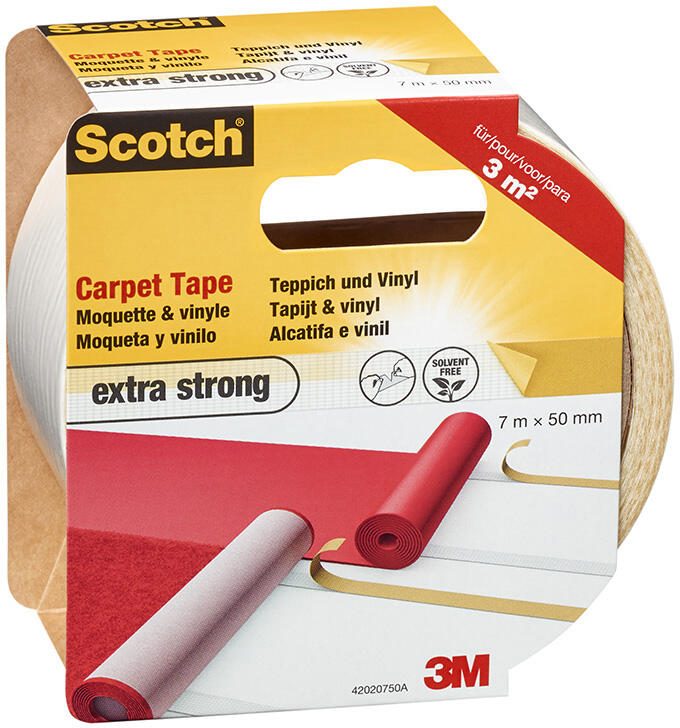 Scotch Teppichklebeband extra stark doppelseitiges Klebeband 7100174005